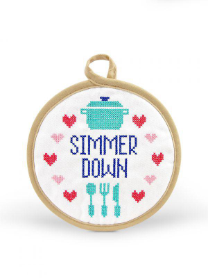 In Stitches Potholder: Simmer Down