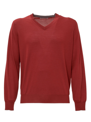 Brunello Cucinelli V-neck Knitted Jumper