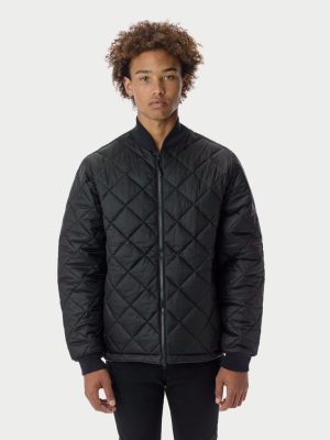 Quilted Bomber - Black