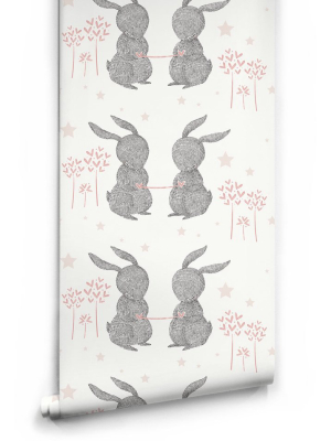 Rabbit Hearts Wallpaper By Muffin & Mani For Milton & King