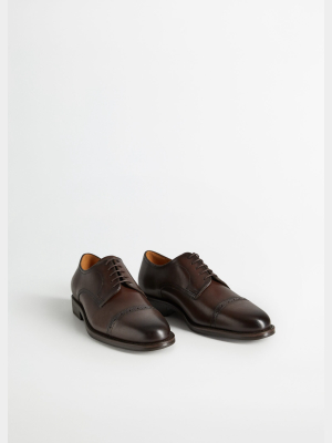 Laser-cut Leather Blucher Shoes