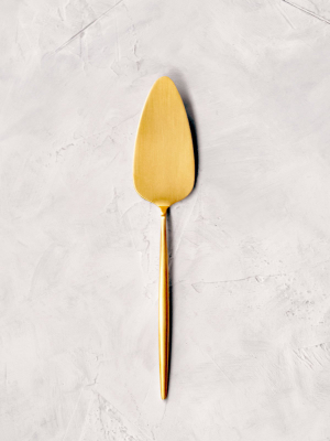 Moon Pastry Server, Brushed Gold