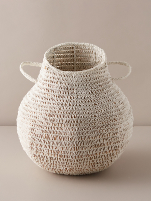 Asymmetrical Woven Grass Basket
