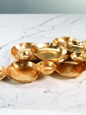 Cluster Of Twelve Gold Serving Bowls