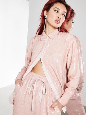 Asos Edition Sequin Shirt