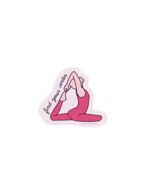 Find Your Center Yoga Sticker