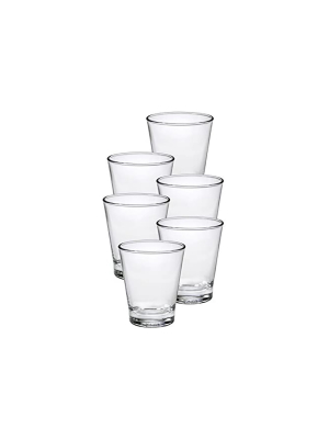 Duralex Pure 12.38 Ounce Clear Tempered Glass Stacking Glassware Drinkware Tumbler Drinking Glasses, Set Of 6