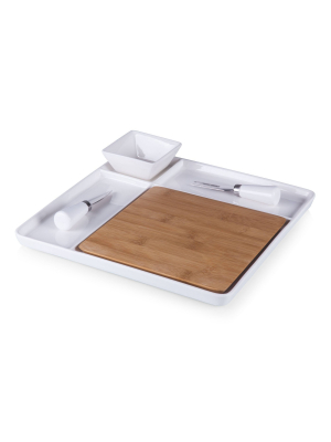 Legacy Peninsula Cutting Board Serving Tray With Cheese Tools