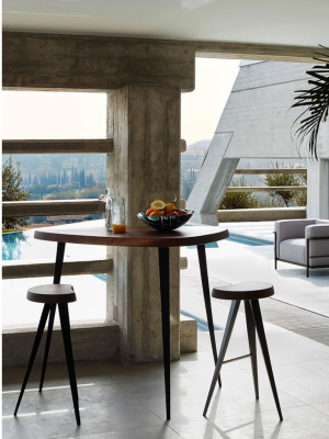 Charlotte Perriand Mexique Stool In Walnut By Cassina