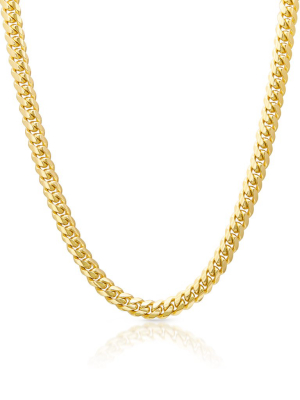 14kt Yellow Gold Cuban Chain Link Beck Necklace