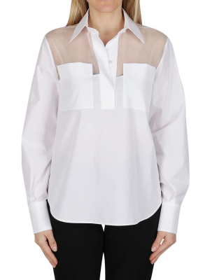 Valentino Sheer Panelled Shirt