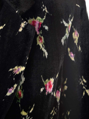 Redvalentino Roses Printed Single-breasted Blazer