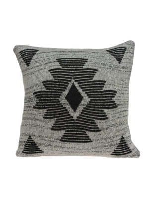 Square Southwest Gray Accent Pillow Cover