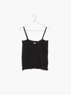 Superlight Jacquard Smocked Tank Top