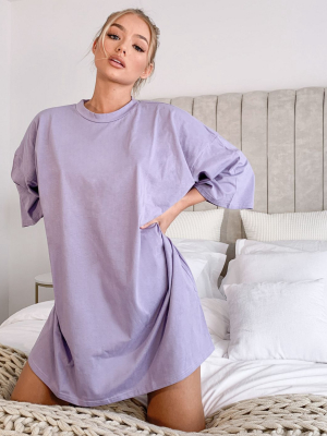 Asos Design Oversized T-shirt Dress In Purple