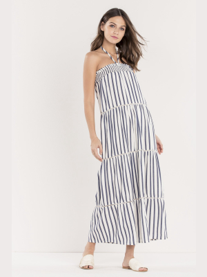 Lucky Stripes Halter Dress