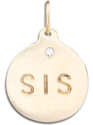 Helen Ficalora Disk Charm W/ Diamond Sis