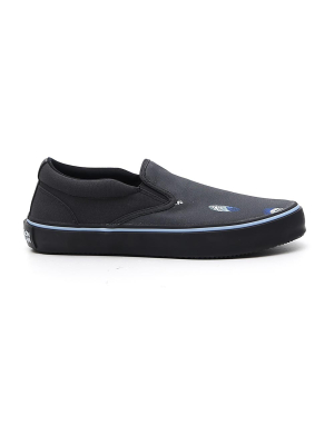 Marcelo Burlon County Of Milan Feathers Printed Slip-on Sneakers