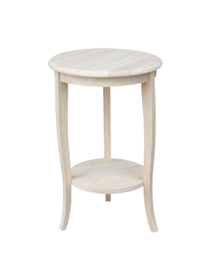 Cambria Tall Round End Table - Unfinished - International Concepts