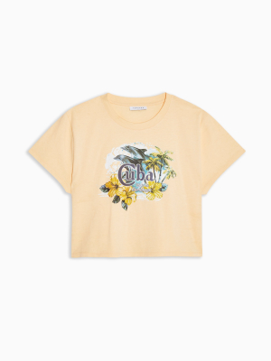 Yellow Cuba Print T-shirt