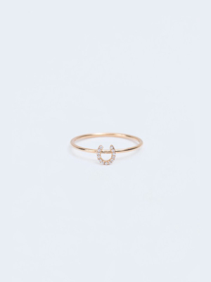 Diamond Horseshoe Ring