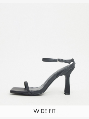 Raid Wide Fit Glendora Barely There Sandals In Black