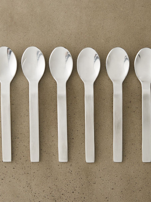 Set Of 6 Mini Stainless Steel Cocktail Spoons