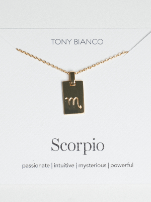 Gold Scorpio Zodiac Necklace