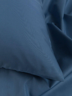 Blue Percale Egyptian Cotton Bedding