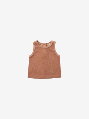 Organic Terry Tank - Terracotta