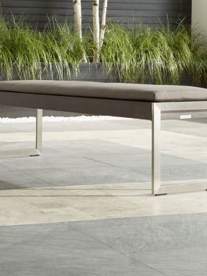 Dune Taupe Dining Bench With Sunbrella ® Cushion