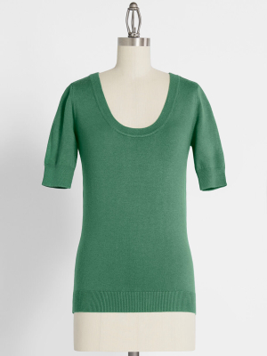 Charter School Scoop Neck Sweater