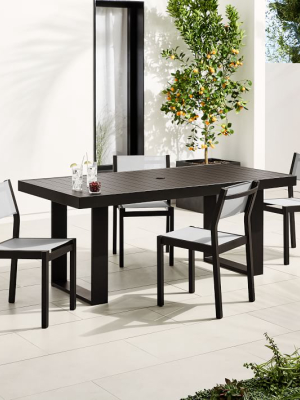 Portside Aluminum Outdoor 72" Dining Table & Textilene Chairs Set