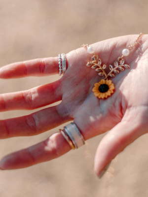 Sunflower Vine Necklace