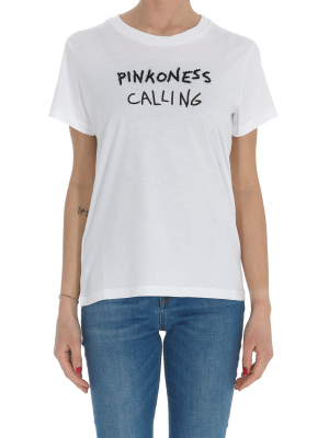 Pinko Letter Embroidered T-shirt