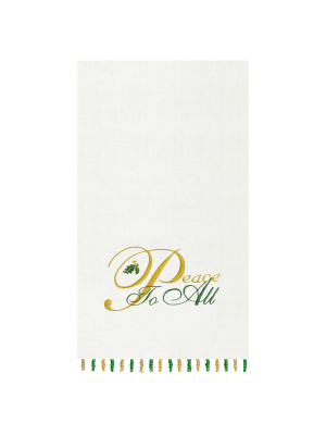 C&f Home Peace To All Beaded Guest Towel