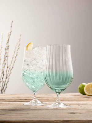 Erne Craft Beer/cocktail Glass Set Of 2 In Aqua