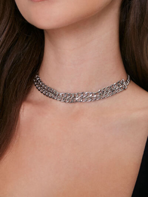 Layered Chain Choker Necklace