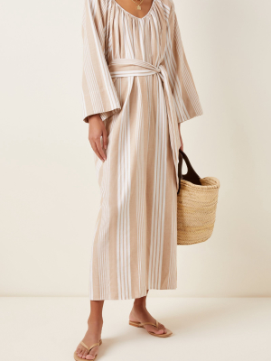 Luz Striped Tencel-cotton Maxi Dress