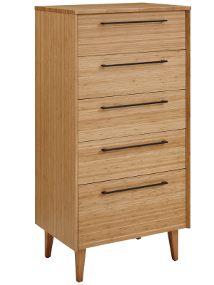 Sienna Five Drawer High Chest Caramelized