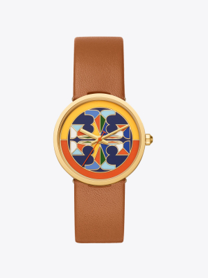 Reva Watch, Luggage Leather/multi-color, 36 Mm