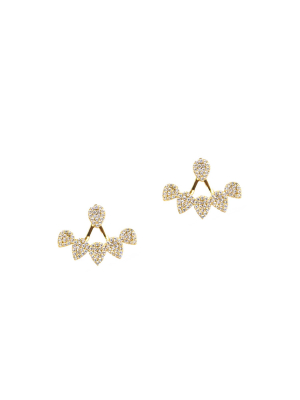 Sterling Crystal Jacket Earring