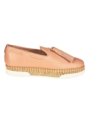 Tod's Tassel Flatform Espadrilles