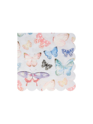 Butterfly Large Napkins (x 16)