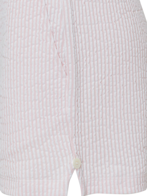 Thom Browne Seersucker Tricolour Striped Waistband Shorts