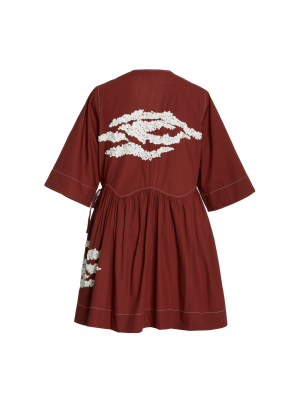 Embellished Cotton Dress