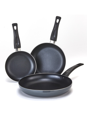 Lakeside Frying Pan Set - Nonstick Aluminum Saute Pans For Cooking - 3-pc.