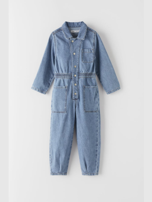 Denim Worker Jumpsuit