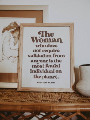 Letterpress: The Most Feared Woman In The World Print