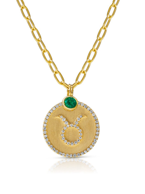 14kt Yellow Gold Emerald Bezel Charm